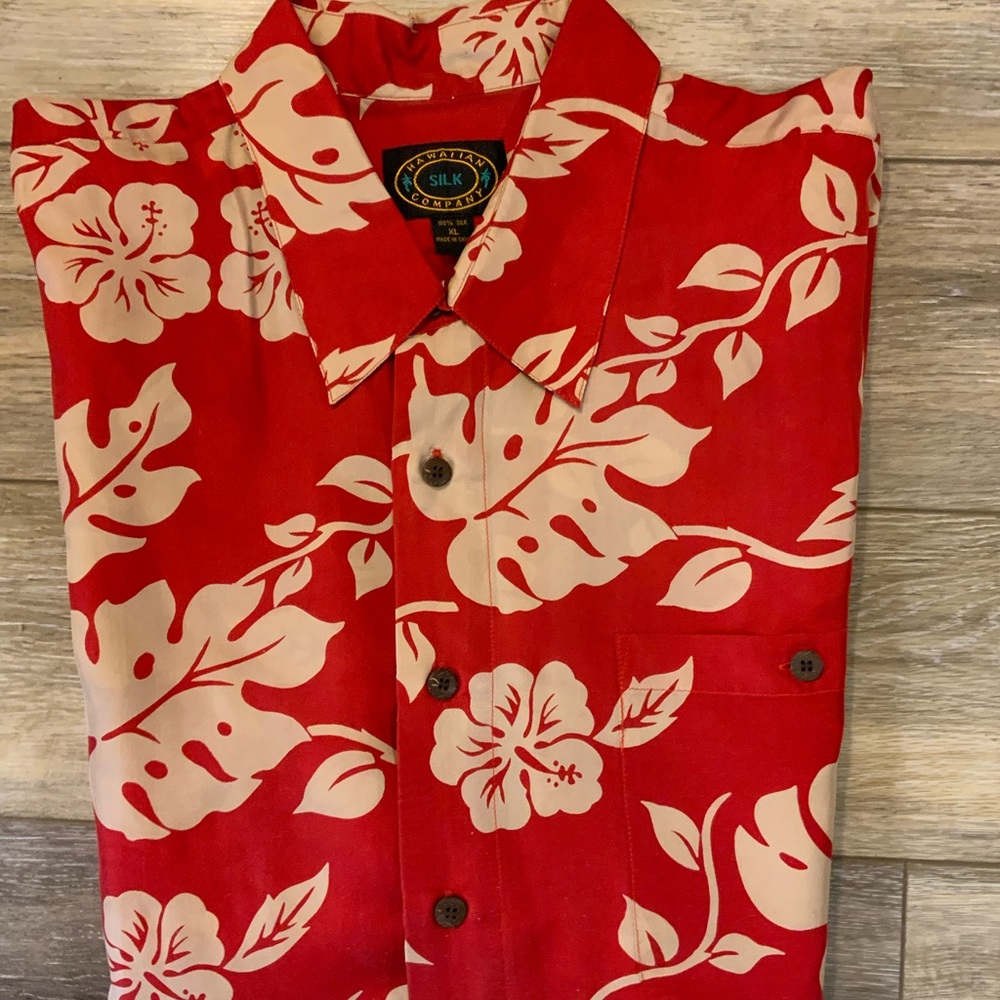 Hawaiian Silk Company tropical button down. Size XL
